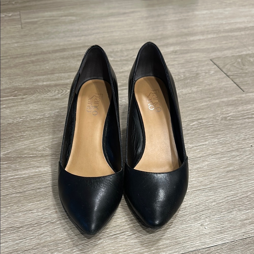Franco Sarto Women's Black Leather Flats